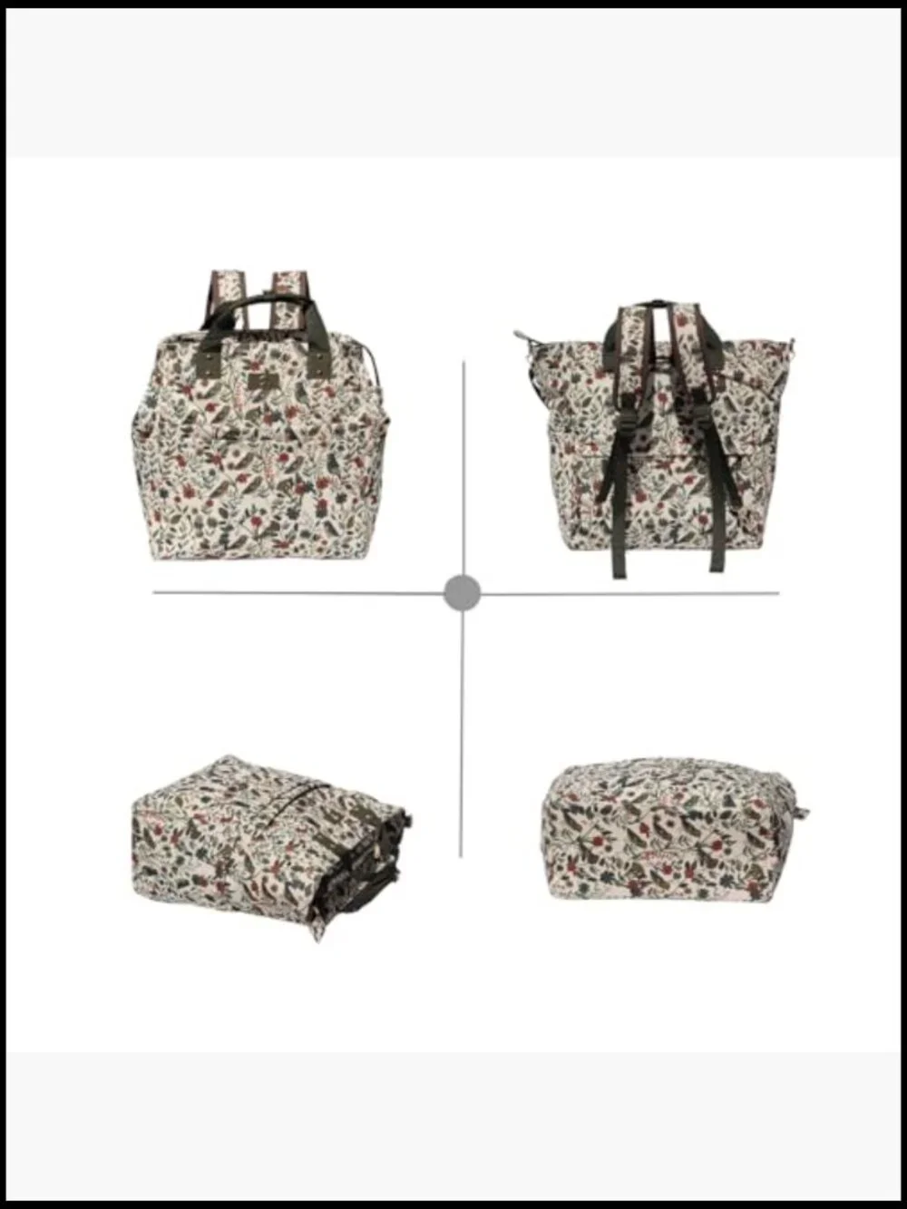 Convertible Diaper Tote Backpack Laptop Bag Water Resistant 3-in-1